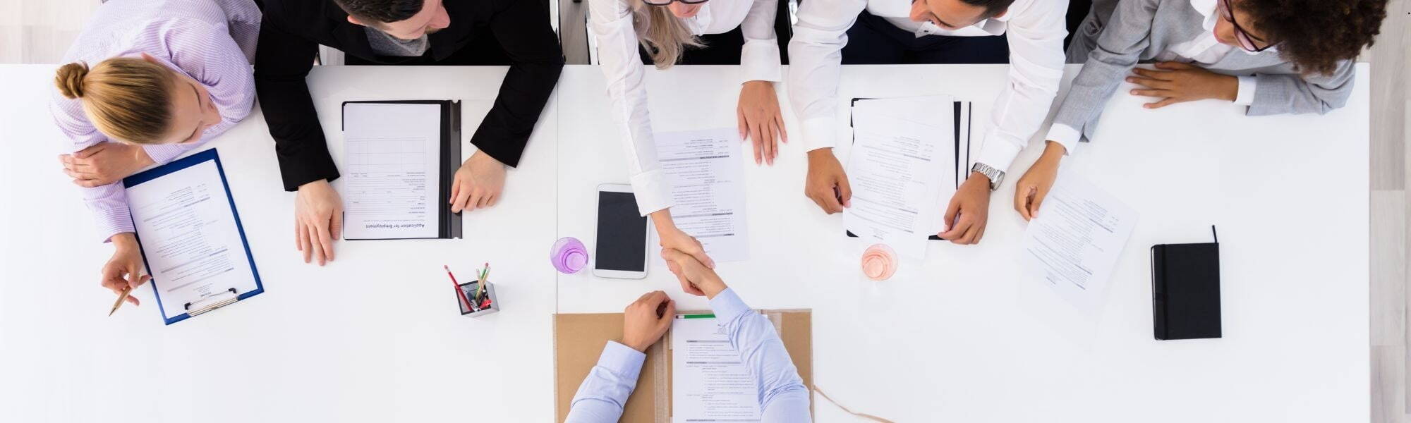 Permanent Recruitment Interview Shaking hands